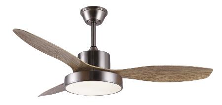 Ventilador Celeste XL Niquel satinado - Motor DC. Luz LED. 120cmØ.