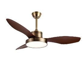 Ventilador Celeste XL Cuero satinado - Motor DC. Luz LED. 120cmØ.