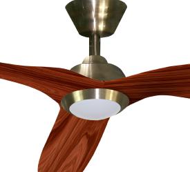 Ventilador Delfos Oro Envejecido Fabrilamp - Motor DC Ø132cm