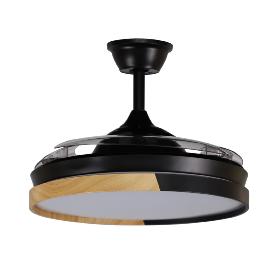 Ventilador Emperador Negro Madera Fabrilamp - Motor DC Ø106cm