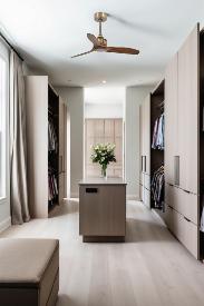 Ventilador JUST FAN S Oro Nogal Faro - 81cm Ø  