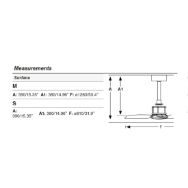 Ventilador JUST FAN M Oro Nogal Faro - 128cm Ø  