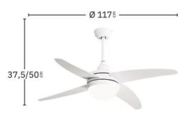 Ventilador Klod Oro Envejecido Fabrilamp - Motor DC Ø117cm