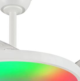 Ventilador Retractil Melody-L Blanco RGB P&B - Motor DC. 48-108cmØ.