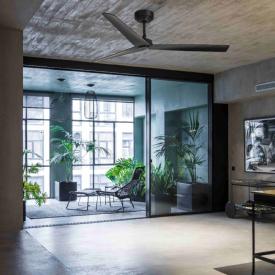 Ventilador MILOS Negro FARO - Motor DC Ø132cm.