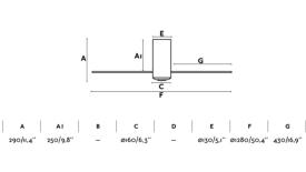 Ventilador MINI TUBE Negro Mate - Faro Ø 128cm