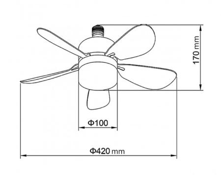 medidas de ventilador Nano ALEMAR Ref 11819