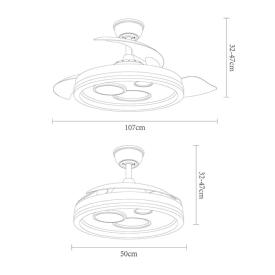 Ventilador Turia Blanco Fabrilamp - Motor DC Ø107cm