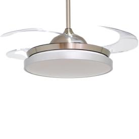 Ventilador Tegaluxe - Niquel aspas retractiles 90cm.Ø