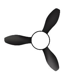 Ventilador Mandala Negro Fabrilamp - Motor DC Ø120cm