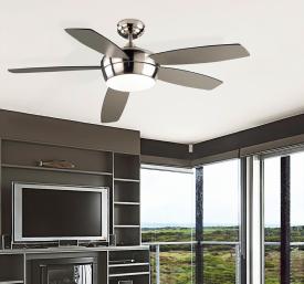 Ventilador Samal Niquel LEDS-C4 Ø132cm