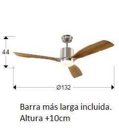 Ventilador Anemos Schuller - Motor DC Luz LED Ø132cm