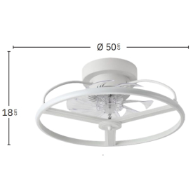 Ventilador BORA Oro Fabrilamp - Motor DC Ø50cm