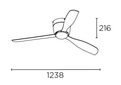medidas ventilador bora leds-c4