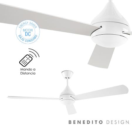 Ventilador Tupai Blanco LEDS-C4 Motor DC Ø132cm