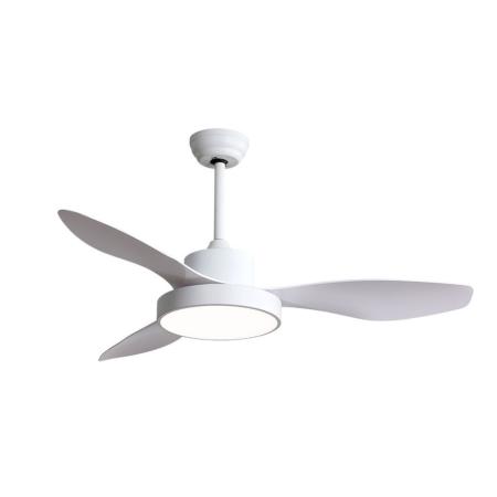 Ventilador Hayate Blanco Fabrilamp - Motor DC, luz LED Ø120cm