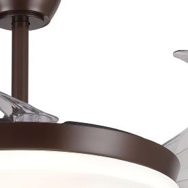 Ventilador retractil Isabella-L Marron P&B - Motor DC. 50-108cmØ.