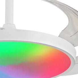 Ventilador Retractil Melody-S Blanco RGB P&B - Motor DC. 41-92cmØ.