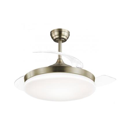 Ventilador retractil ALEMAR Malta Mini Cuero Luz LED Ø40-91 cm