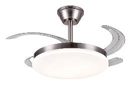 Ventilador Retractil Chloe-S Niquel P&B - Motor DC. 40-92cmØ.