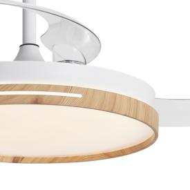 Ventilador Togo Blanco Madera Alemar - Aspas retractiles Ø50-107cm