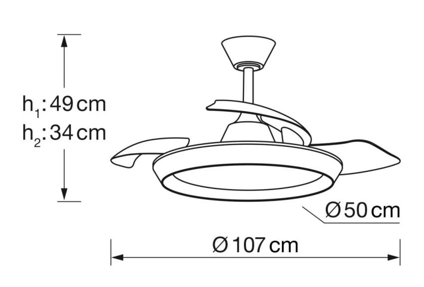 medidas de ventilador Zioneled Magno