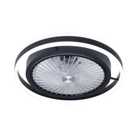 Ventilador Pampero Negro Fabrilamp - Ø50cm Luz LED