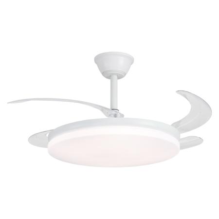 Ventilador retractil ALEMAR Creta Blanco Luz LED Ø50-107 cm