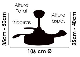 Ventilador Estambul NARVI Aspas Retractiles Ø106cm