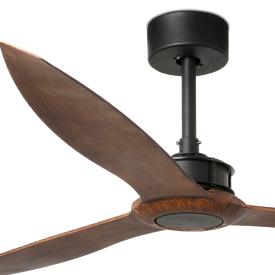 Ventilador Just Fan negro madera FARO. 178cm Ø