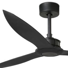 Ventilador Just Fan negro aspa negra FARO. 178cm Ø