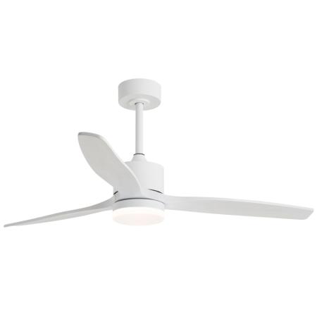 Ventilador de techo ALEMAR Madeira Blanco Luz LED Ø132 cm