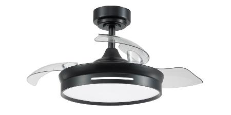 Ventilador MICENAS Mini Negro Fabrilamp - Motor DC Ø91cm