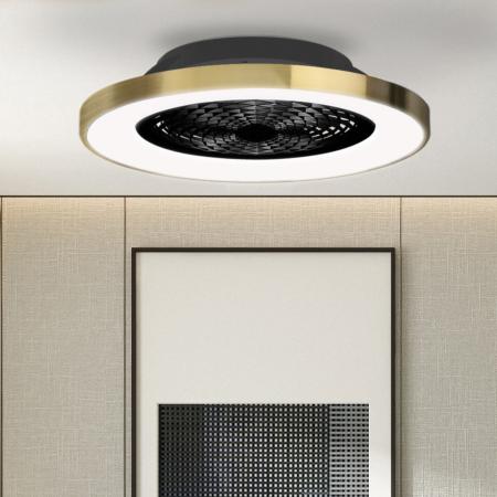 Ventilador Tibet Mantra - Oro / Negro LED Domotico 63cm.Ø
