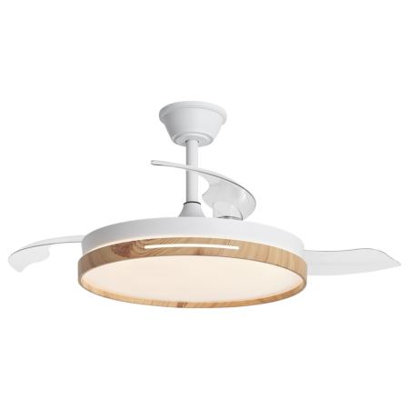 Ventilador Togo Blanco Madera Alemar - Aspas retractiles Ø50-107cm