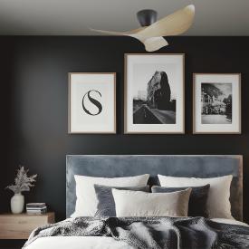 Ventilador de techo ALEMAR Venice Negro/Madera clara Sin Luz Ø97 cm