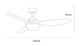 Ventilador de exterior Cierzo MIMAX DC Ø132cm