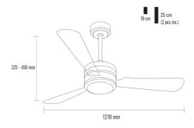 Ventilador Garbí MIMAX Motor DC Ø127cm