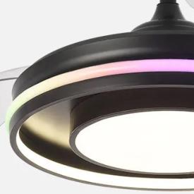 Ventilador Pitufo RGB Fabrilamp Negro - Motor DC Ø107cm