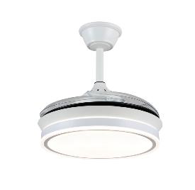 Ventilador Retractil Ambra-S Blanco P&B - Motor DC. luz LED. 40-92cmØ.