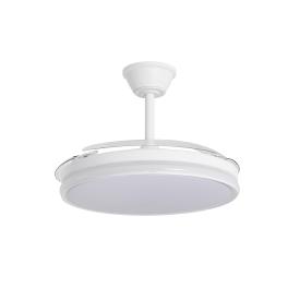 Ventilador retractil ALEMAR Dublin Blanco Luz LED Ø50-107 cm