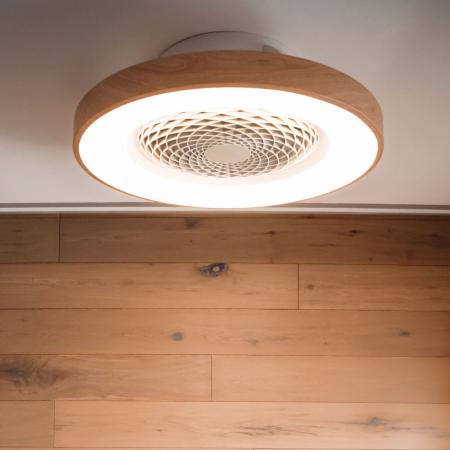 Ventilador Tibet Mantra - Madera Luz LED Domotico 63cm.Ø