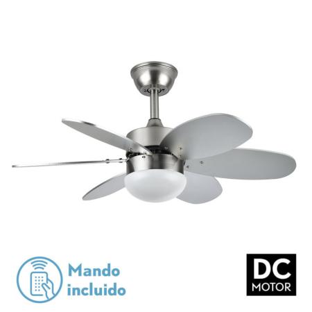 Ventilador ALVES Niquel/Plata - Fabrilamp. Motor DC. Ø 85cm.