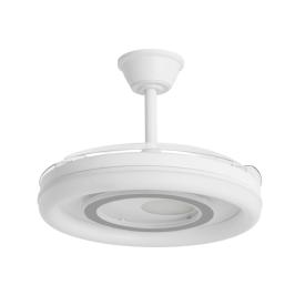 Ventilador retractil ALEMAR Bribon Blanco Plata Luz LED Ø48-106 cm