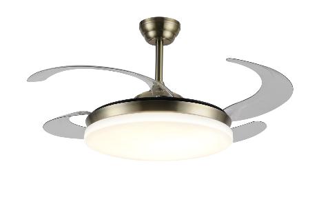 Ventilador Retractil Isabella-XL Cuero P&B - Motor DC. 50-122cmØ.