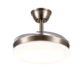 Ventilador Retractil Chloe-S Cuero P&B - Motor DC. 40-92cmØ.