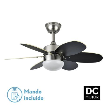 Ventilador ALVES Niquel/Wengue - Fabrilamp. Motor DC. Ø 85cm.