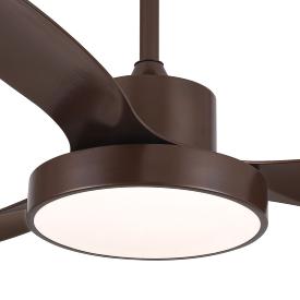 Ventilador Celeste XL Marron - Motor DC. Luz LED. 120cmØ.