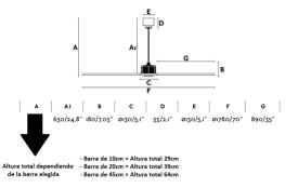 Ventilador Just Fan negro aspa negra FARO. 178cm Ø