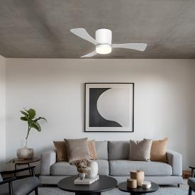 Ventilador de techo ALEMAR Kent Blanco Luz LED Ø107 cm